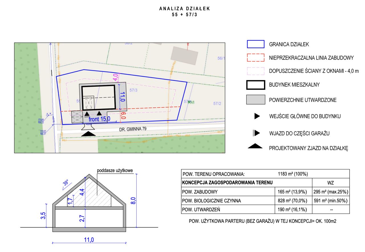 Działka budowlana Osiny. Zdjęcie 3