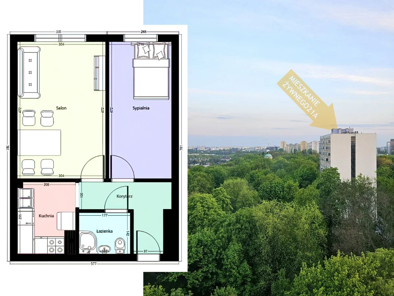 Mieszkanie 2-pokojowe Warszawa Górny Mokotów, ul. Wojciecha Żywnego. Zdjęcie 19