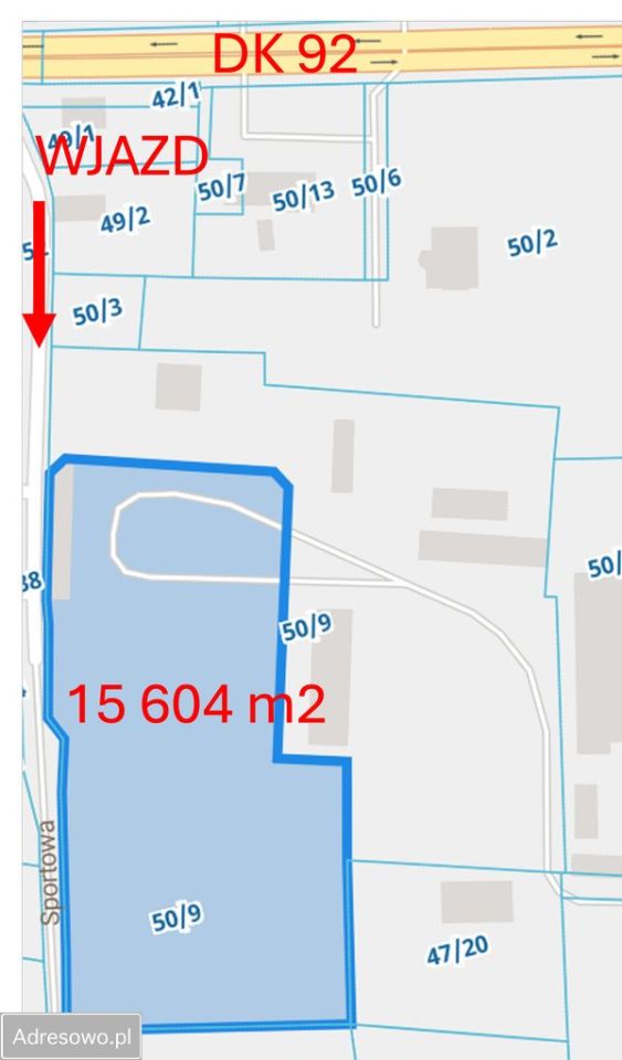 Działka inwestycyjna Podrzewie, ul. Sportowa. Zdjęcie 2