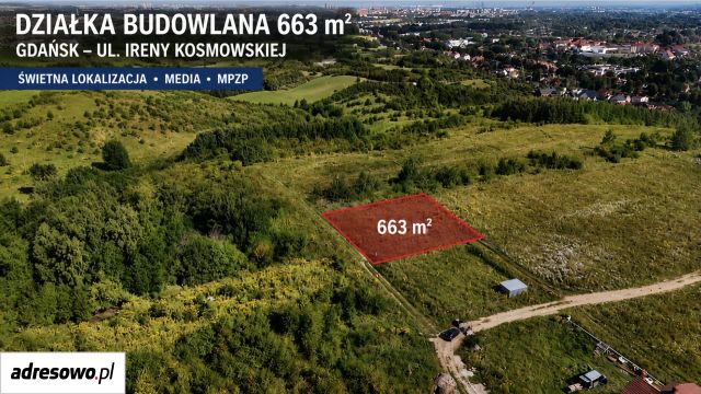 Działka budowlana Gdańsk Orunia, ul. Ireny Kosmowskiej. Zdjęcie 1