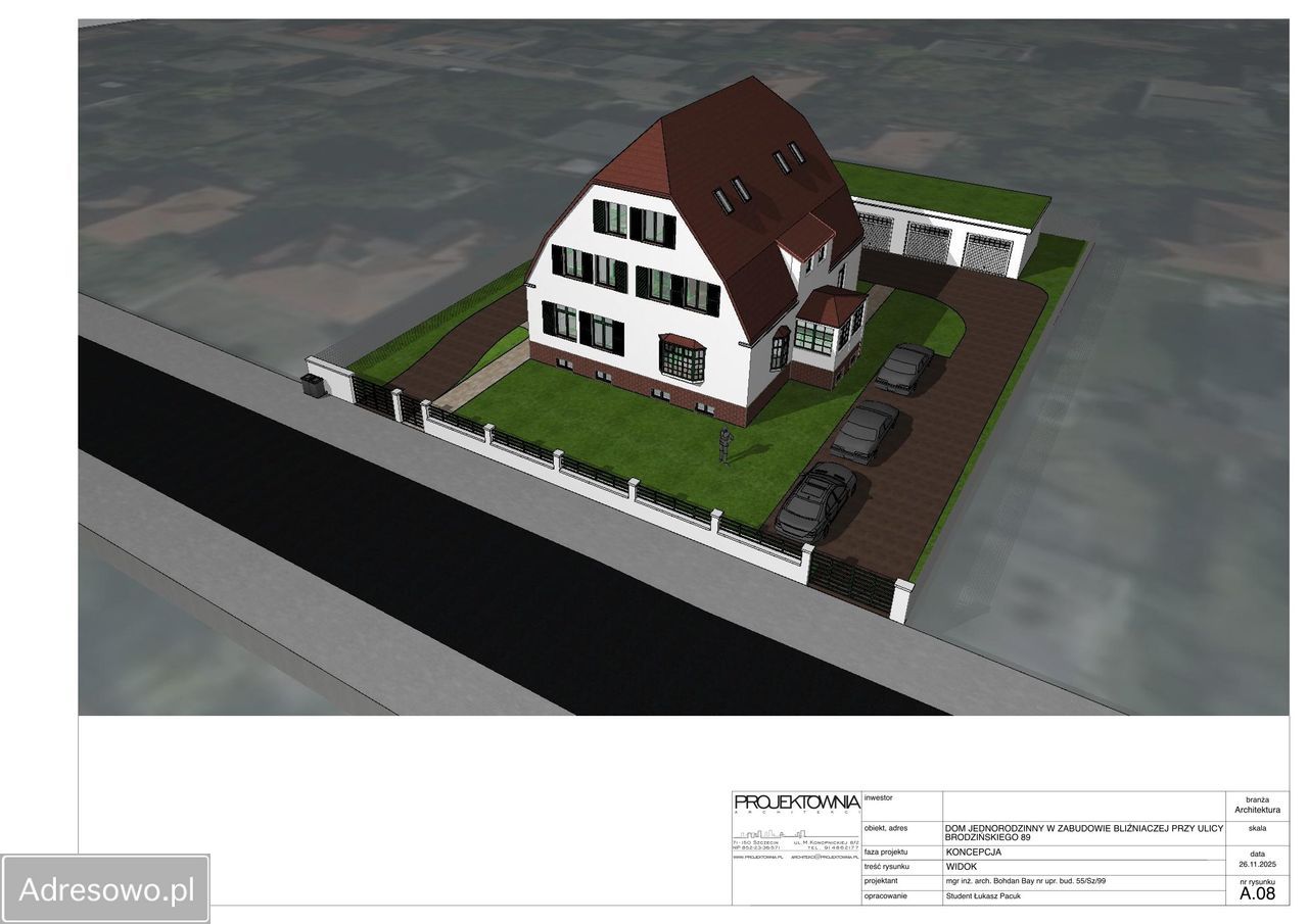 dom wolnostojący, 8 pokoi Szczecin Pogodno, ul. Kazimierza Brodzińskiego. Zdjęcie 3