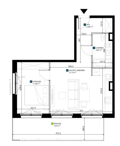 Mieszkanie 2-pokojowe Wrocław Krzyki, ul. Świeradowska. Zdjęcie 5