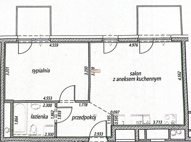 Mieszkanie 2-pokojowe Kraków Bronowice, ul. Eljasza Walerego Radzikowskiego. Zdjęcie 3