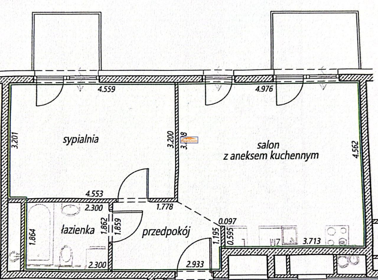 Mieszkanie 2-pokojowe Kraków Bronowice, ul. Eljasza Walerego Radzikowskiego. Zdjęcie 3