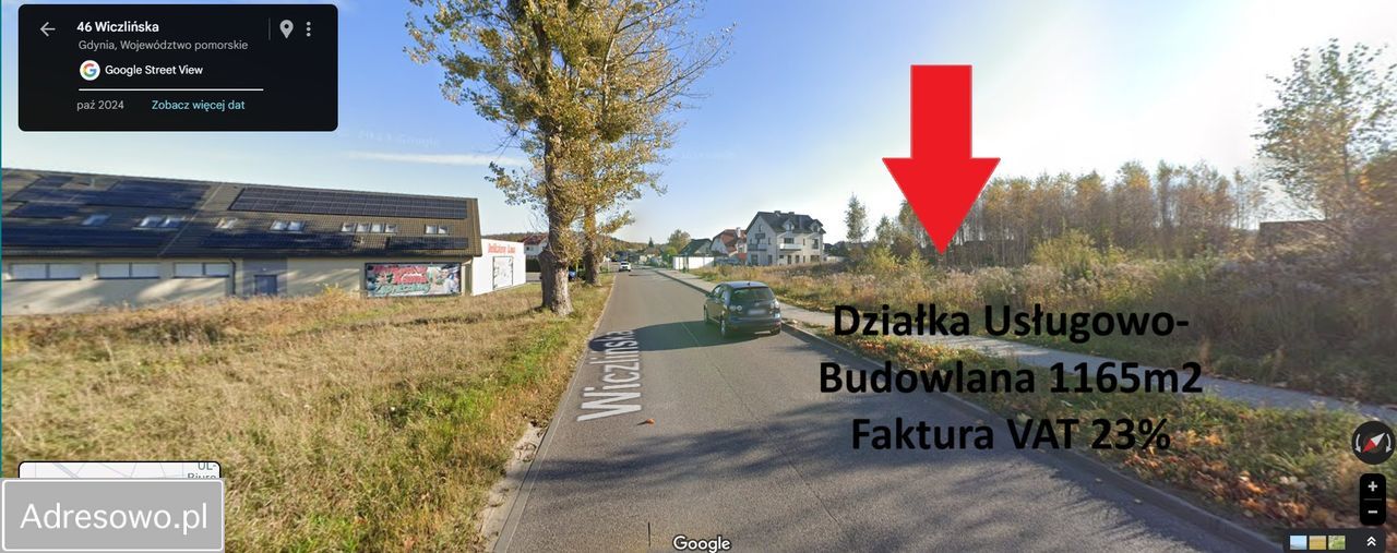 Działka budowlana Gdynia Chwarzno-Wiczlino, ul. Wiczlińska