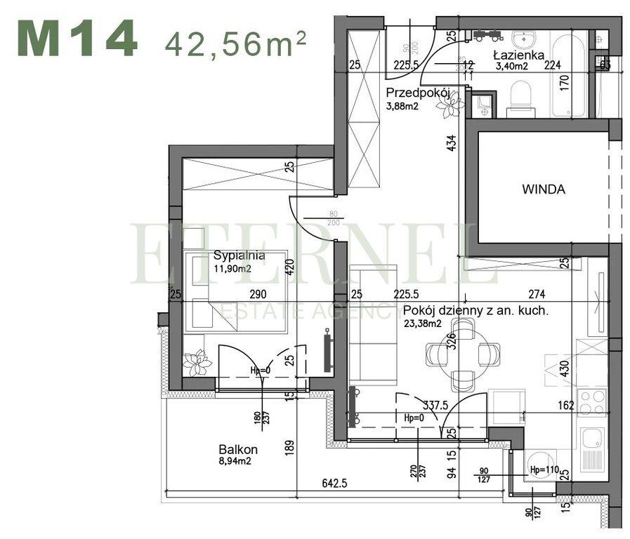 Mieszkanie 2-pokojowe Kraków Czyżyny, ul. Śliwkowa. Zdjęcie 12