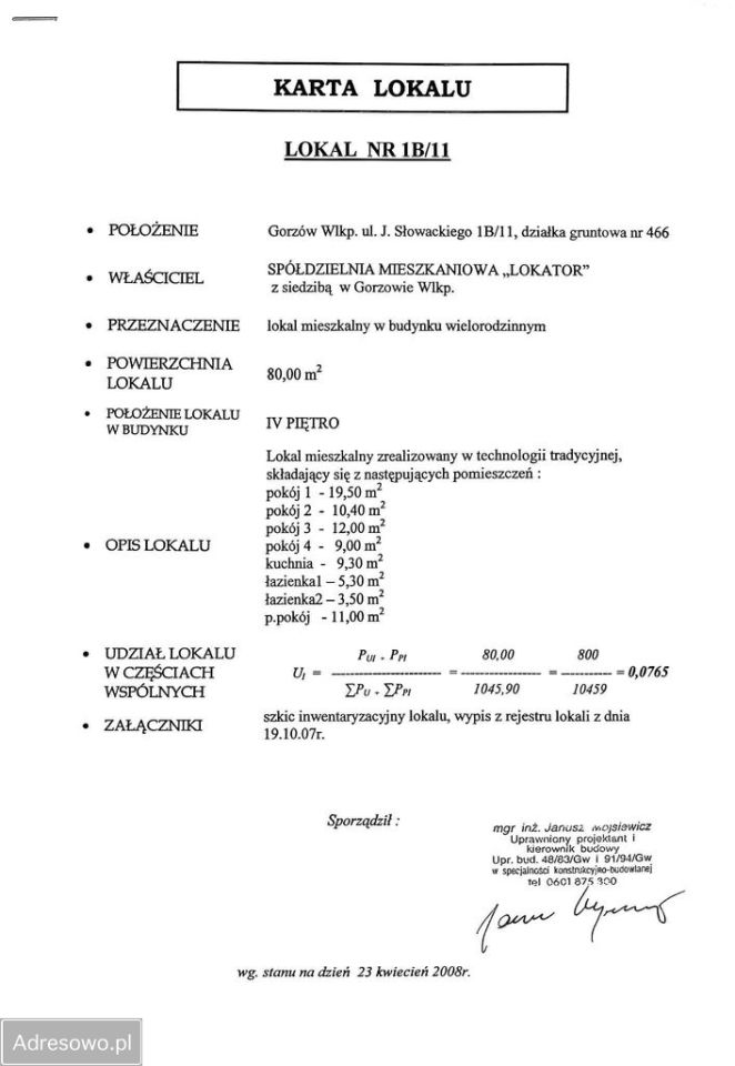 Mieszkanie 4-pokojowe Gorzów Wielkopolski Śródmieście, ul. Juliusza Słowackiego. Zdjęcie 13