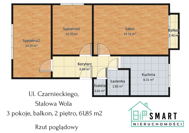 Mieszkanie 3-pokojowe Stalowa Wola Pławo, ul. Stefana Czarnieckiego. Zdjęcie 8
