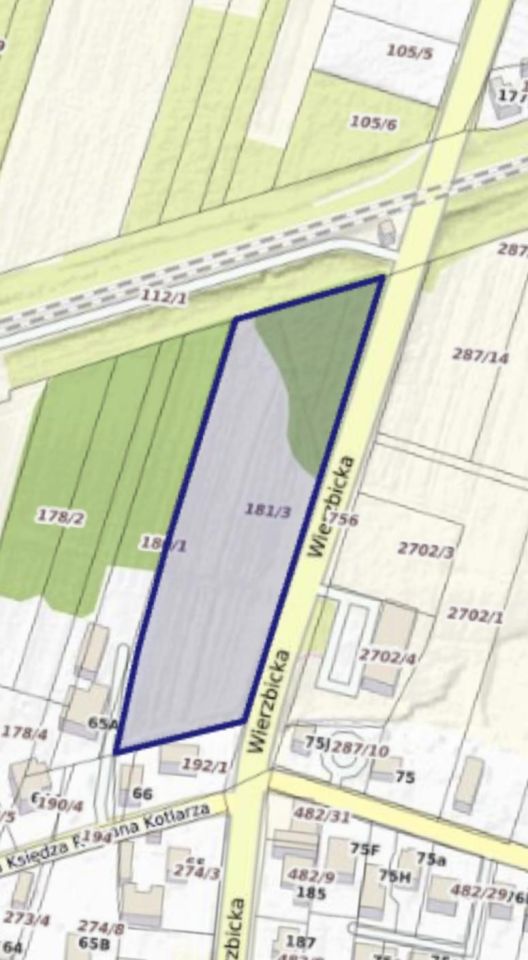 Działka rolno-budowlana Trablice, ul. Wierzbicka