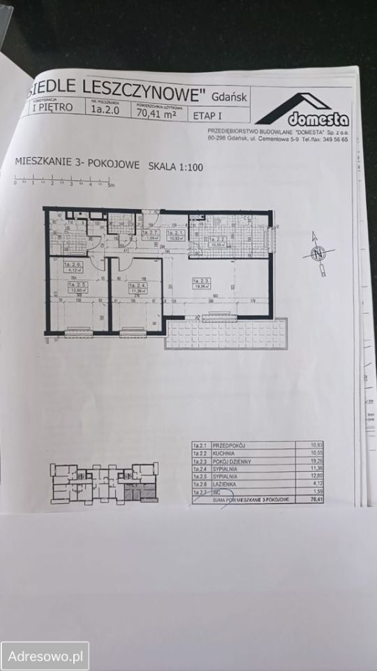 Mieszkanie 3-pokojowe Gdańsk Jasień, ul. Leszczynowa. Zdjęcie 18