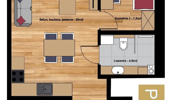 Mieszkanie 3-pokojowe Kraków Dębniki, ul. Spacerowa