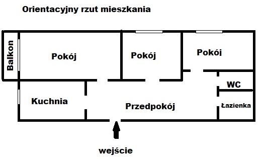 Mieszkanie 3-pokojowe Wrocław Fabryczna, ul. Rogowska