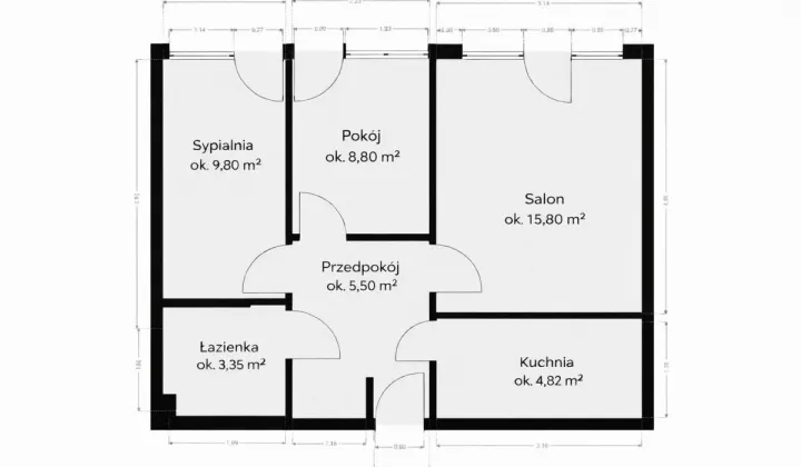 Mieszkanie 3-pokojowe Warszawa, ul. Grzybowska