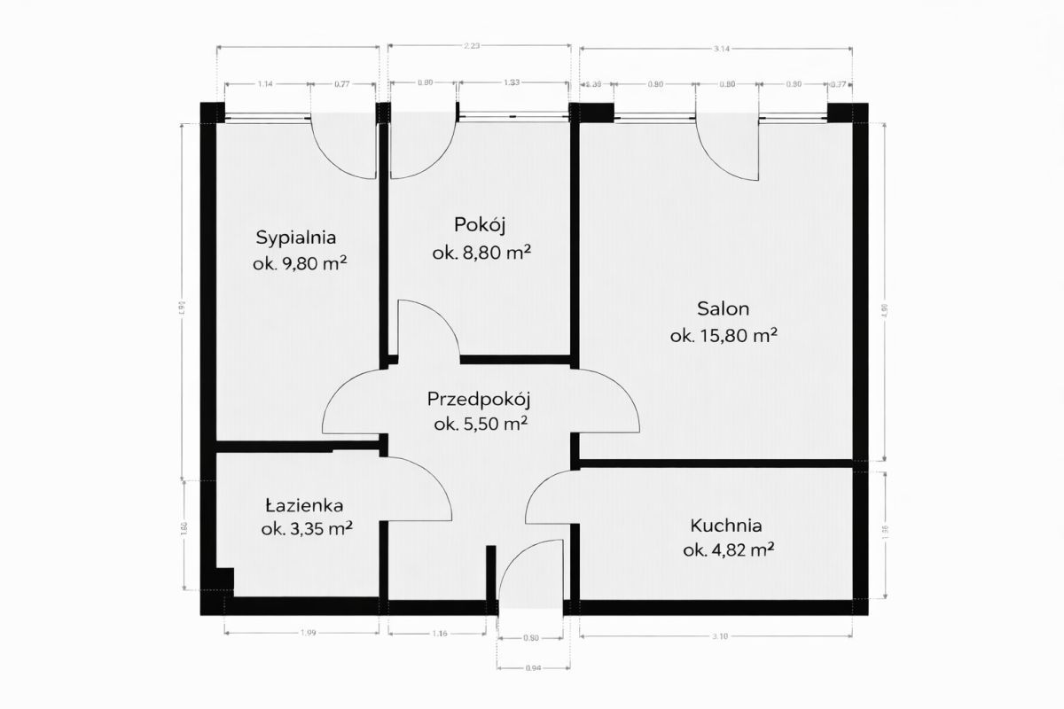 Mieszkanie 3-pokojowe Warszawa, ul. Grzybowska. Zdjęcie 1