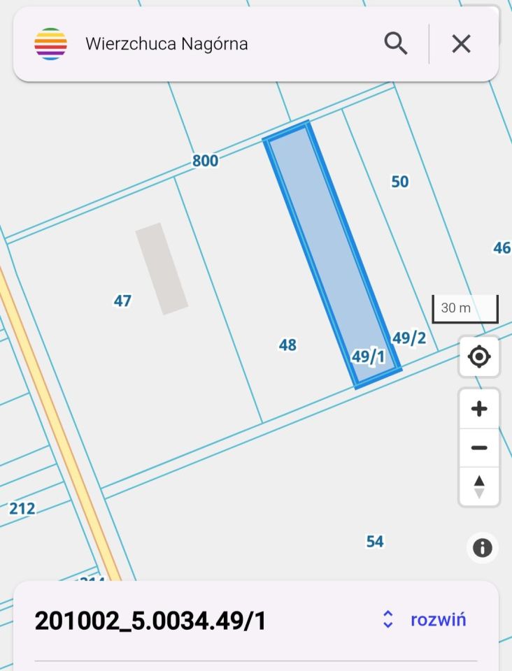 Działka rolna Wierzchuca Nagórna. Zdjęcie 4
