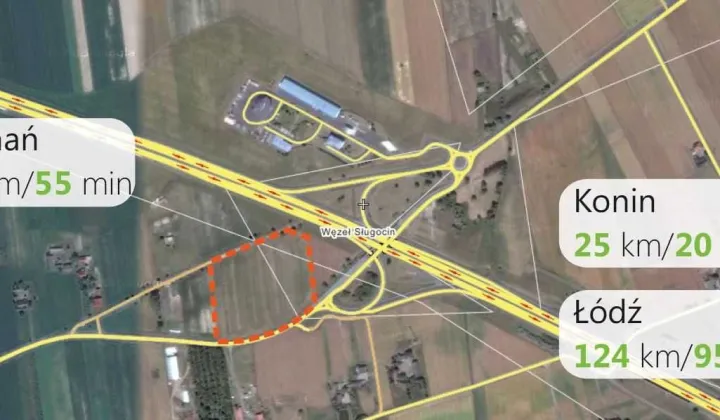 Działka inwestycyjna Sługocin