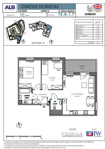 Mieszkanie 3-pokojowe Gdańsk Letnica. Zdjęcie 18