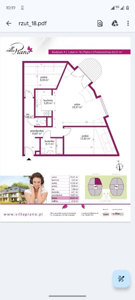 Mieszkanie 3-pokojowe Warszawa, ul. Dźwiękowa