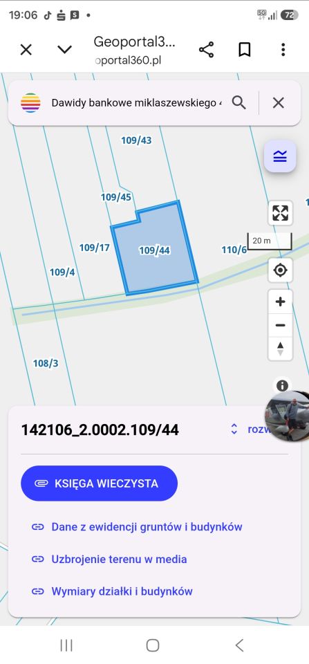 Działka budowlana Dawidy Bankowe, ul. Miklaszewskiego. Zdjęcie 1