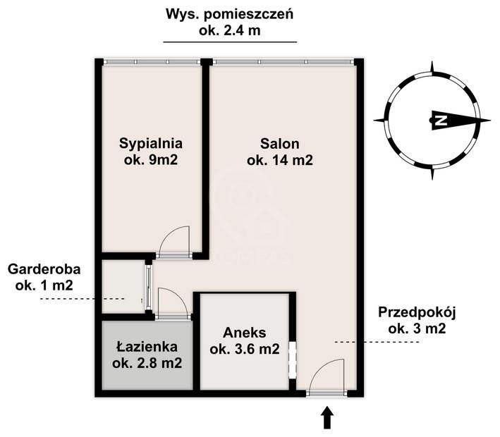Mieszkanie 2-pokojowe Wrocław Krzyki, ul. Gajowicka. Zdjęcie 14