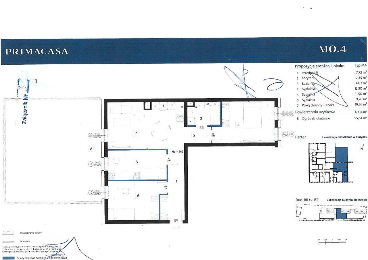Mieszkanie 4-pokojowe Piaseczno, ul. Jana Pawła II