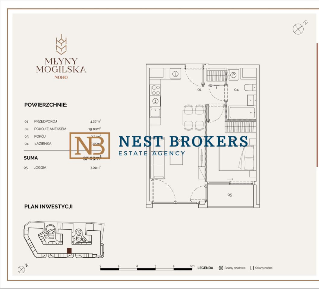 Mieszkanie 2-pokojowe Kraków Grzegórzki, ul. Mogilska. Zdjęcie 9