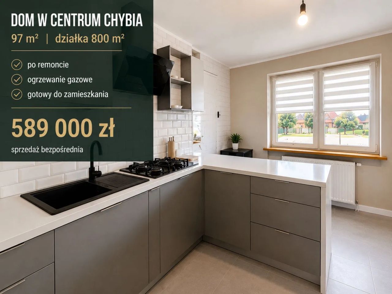 dom wolnostojący, 3 pokoje Chybie, ul. Sportowa. Zdjęcie 1