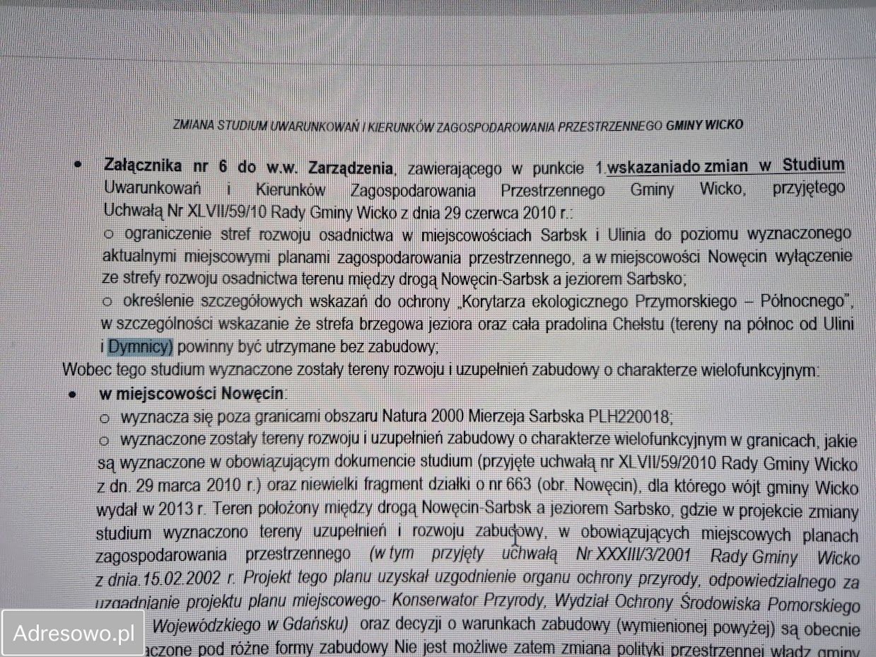 Działka inwestycyjna Ulinia Dymnica. Zdjęcie 9