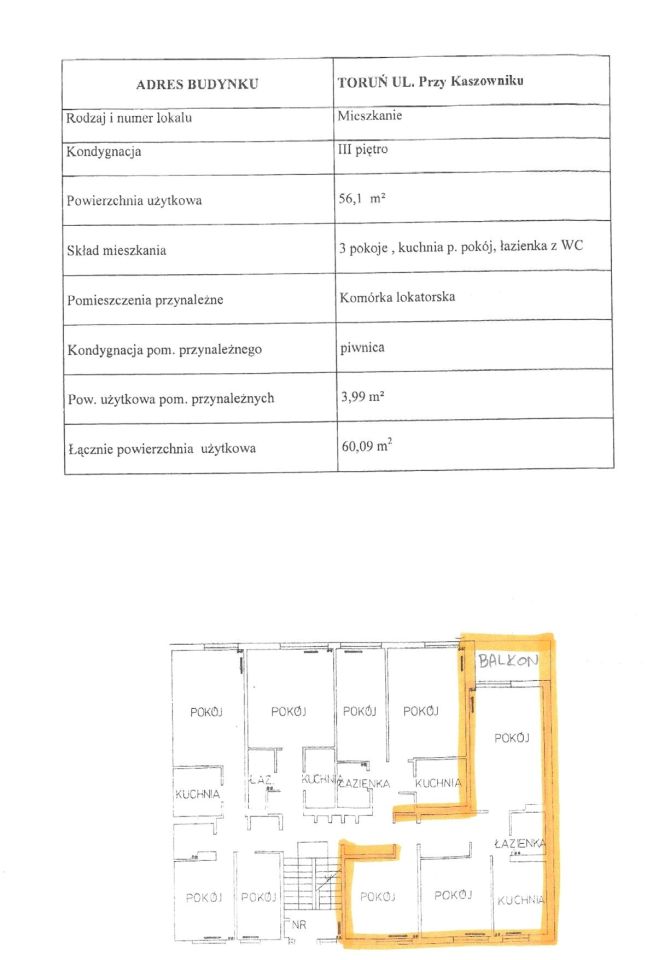 Mieszkanie 3-pokojowe Toruń Mokre, ul. Przy Kaszowniku. Zdjęcie 17