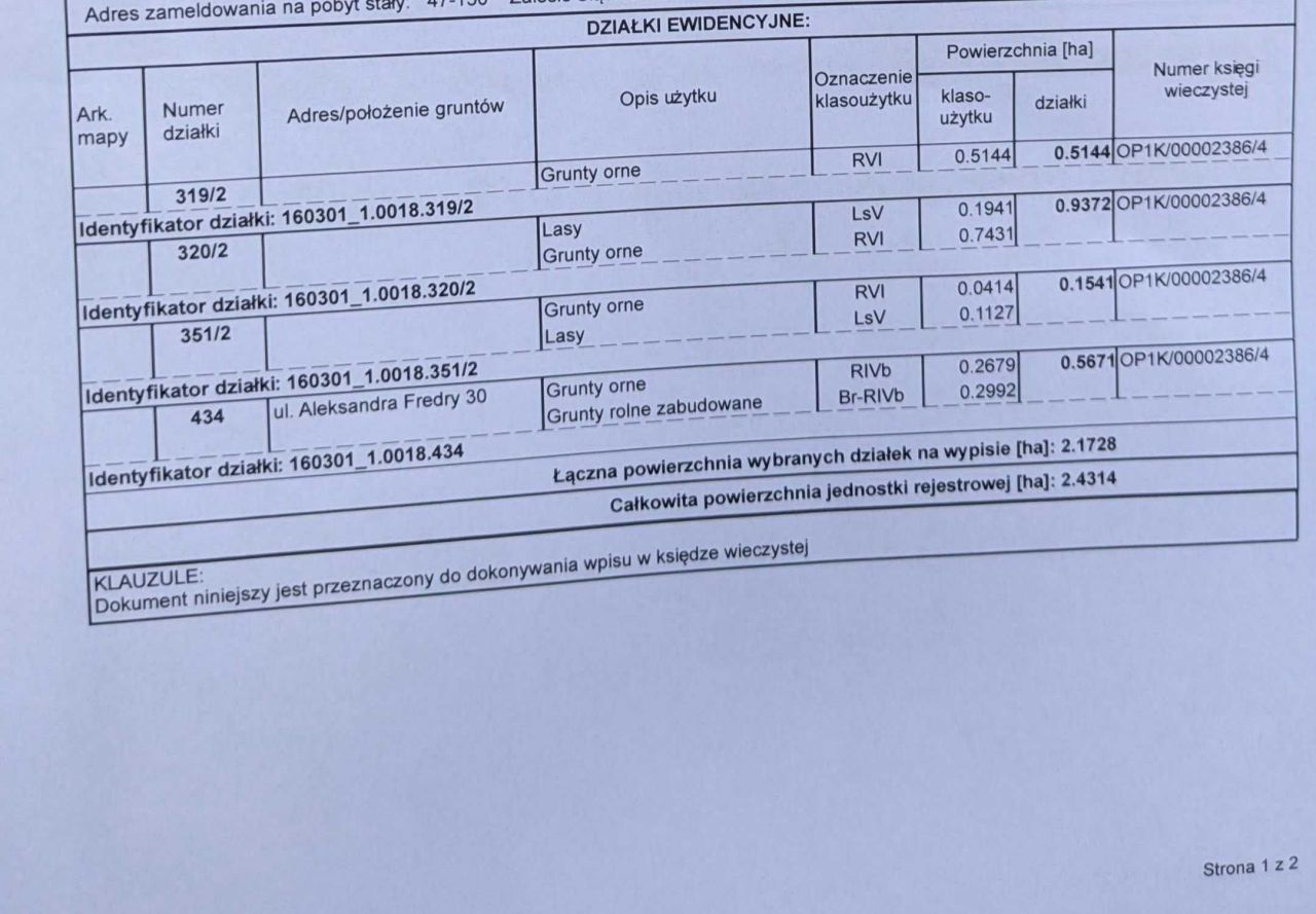 Działka budowlana Kędzierzyn-Koźle Cisowa. Zdjęcie 2
