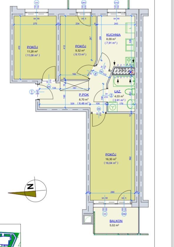 Mieszkanie 3-pokojowe Toruń. Zdjęcie 4