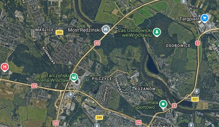 Działka rod Wrocław Pilczyce, ul. Nadrzeczna