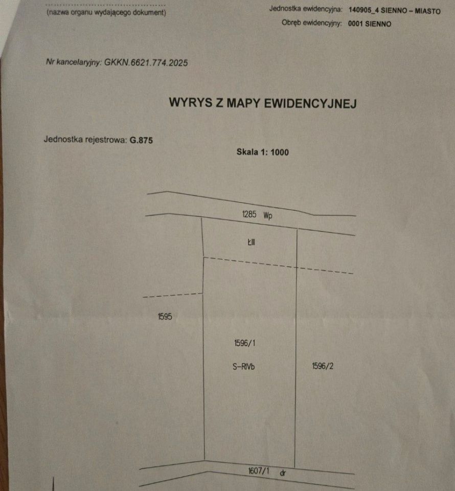 Działka rolno-budowlana Sienno. Zdjęcie 3