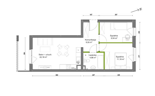 Mieszkanie 3-pokojowe Wrocław Ołtaszyn, ul. Orawska. Zdjęcie 8
