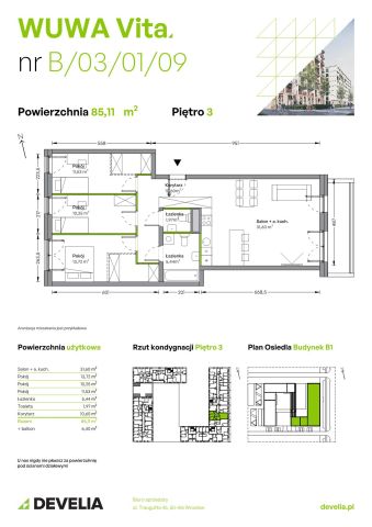 Mieszkanie 4-pokojowe Wrocław Żerniki, ul. Tadeusza Brzozy. Zdjęcie 6