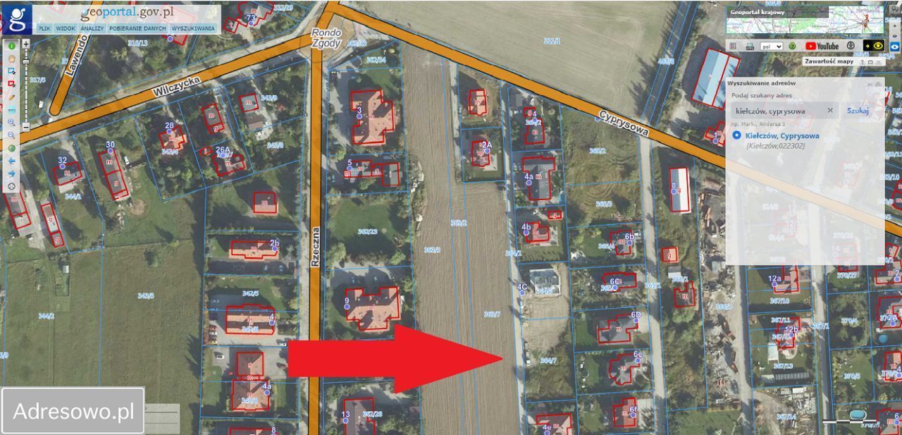 Działka budowlana Kiełczów, ul. Cyprysowa