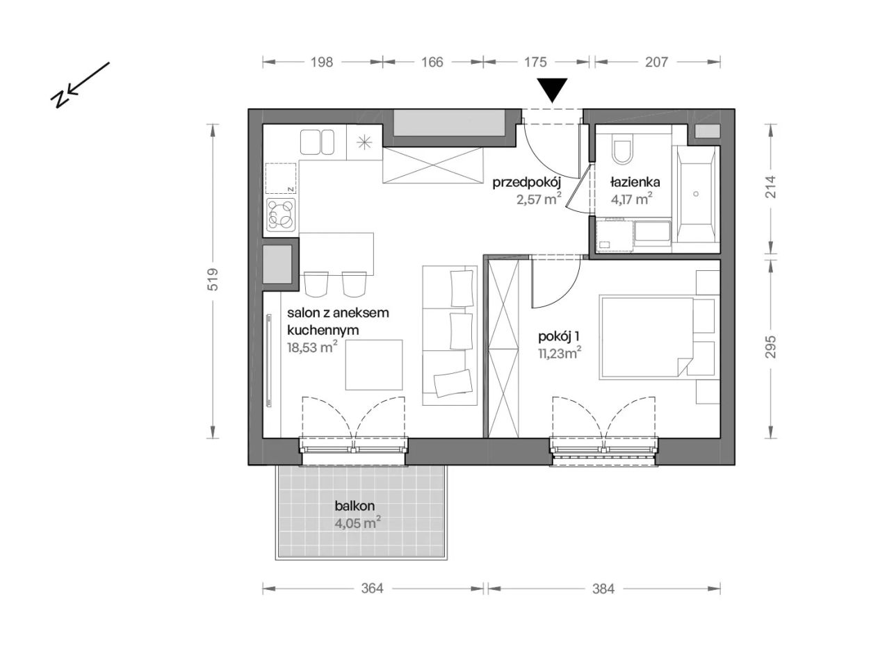 Mieszkanie 2-pokojowe Katowice Brynów, ul. Ceglana. Zdjęcie 7