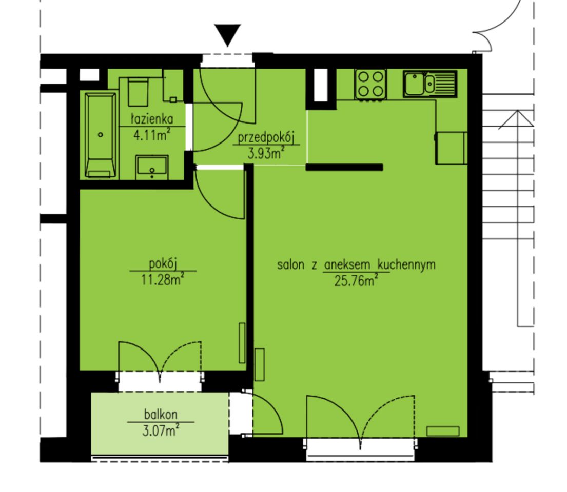 Mieszkanie 2-pokojowe Kraków Grzegórzki, ul. Grzegórzecka. Zdjęcie 17