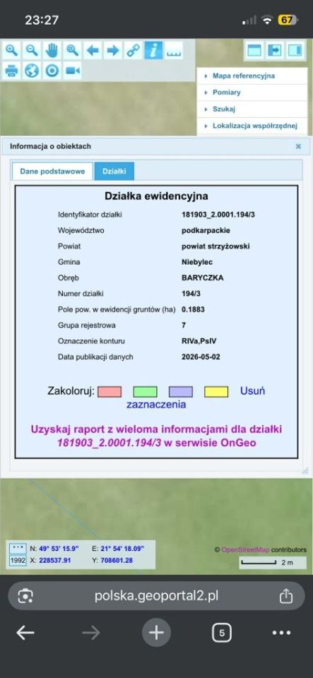 Działka budowlana Baryczka. Zdjęcie 3