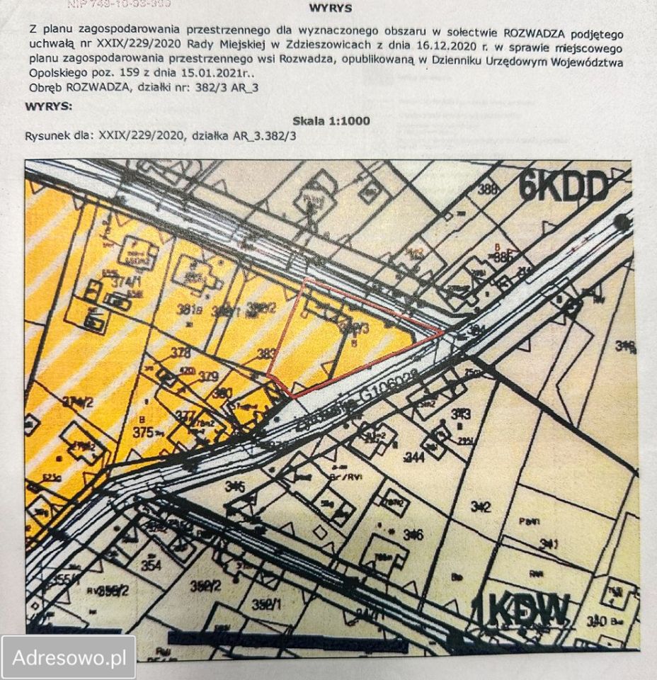 Działka budowlana Rozwadza, ul. Piaskowa. Zdjęcie 3