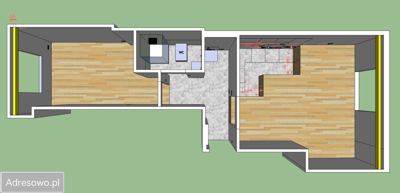 Mieszkanie 2-pokojowe Warszawa Ochota, ul. Grójecka. Zdjęcie 8