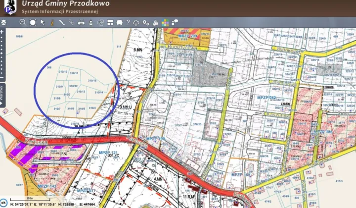 Działka budowlana Pomieczyno, ul. Kartuska