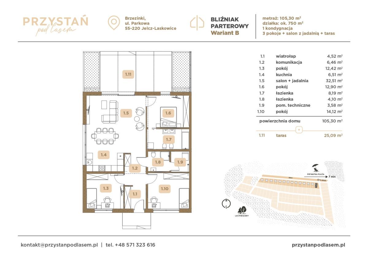 bliźniak, 3 pokoje Brzezinki, ul. Parkowa. Zdjęcie 10