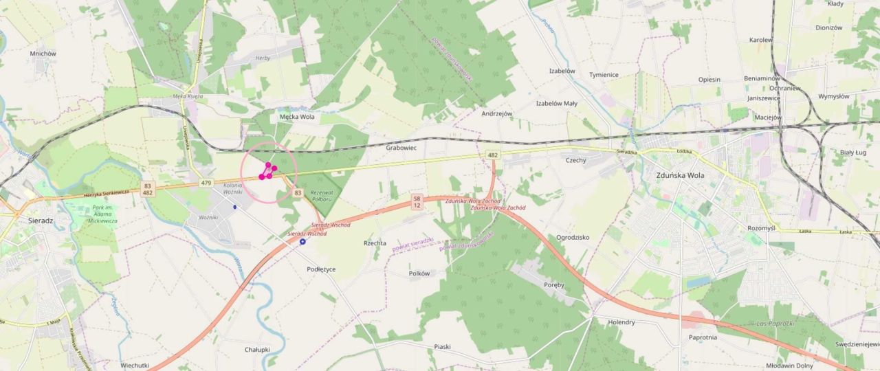 Działka inwestycyjna Sieradz Woźniki. Zdjęcie 2