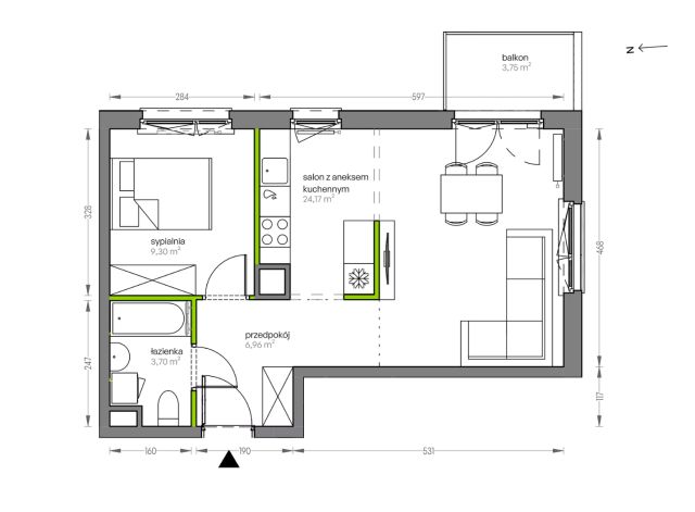 Mieszkanie 2-pokojowe Kraków Płaszów, ul. Myśliwska. Zdjęcie 25