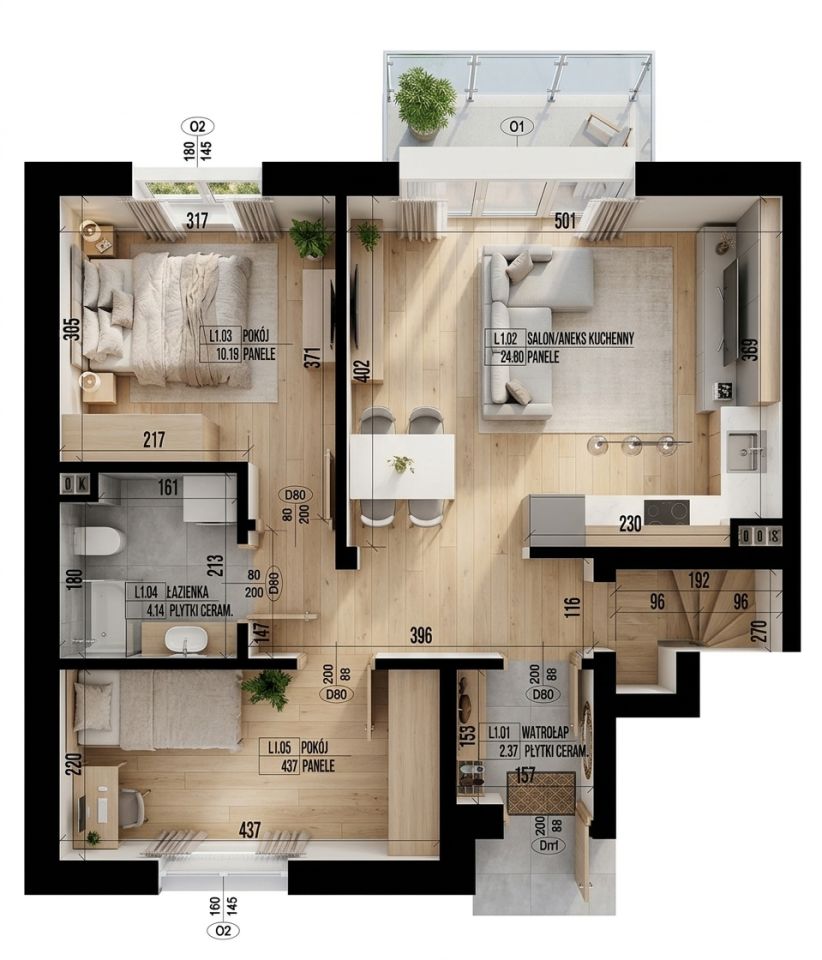 Mieszkanie 3-pokojowe Wołomin Lipiny B, ul. Sikorskiego. Zdjęcie 9