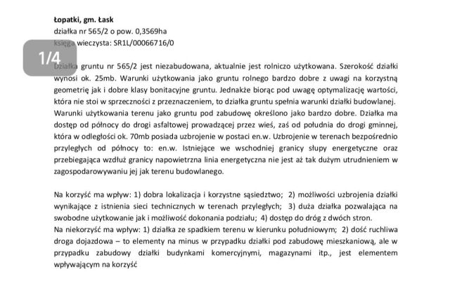 Działka rolno-budowlana Łopatki. Zdjęcie 1