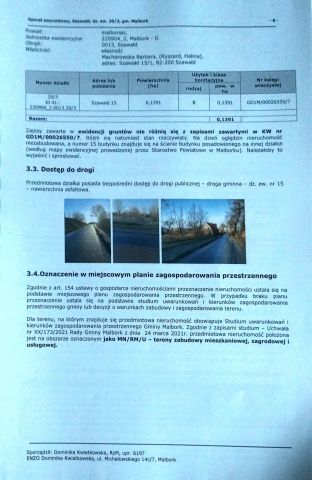 Działka budowlana Szawałd. Zdjęcie 1