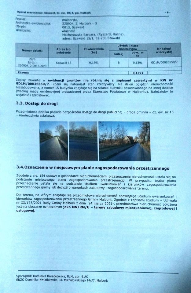 Działka budowlana Szawałd. Zdjęcie 1