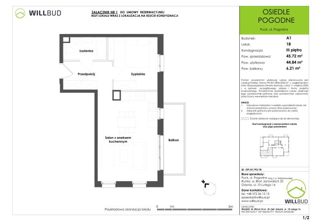 Mieszkanie 2-pokojowe Puck, ul. Pogodna. Zdjęcie 9